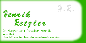 henrik retzler business card